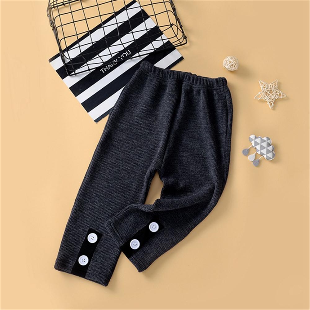 Toddler Girls Knitted Button Loose Pants Wholesale Girls Leggings