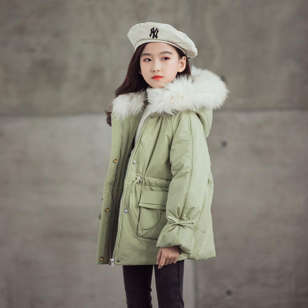 Girls Winter Down Jacket White Duck Down Thick Hooded Down Jacket Wholesale Childrens Clothing