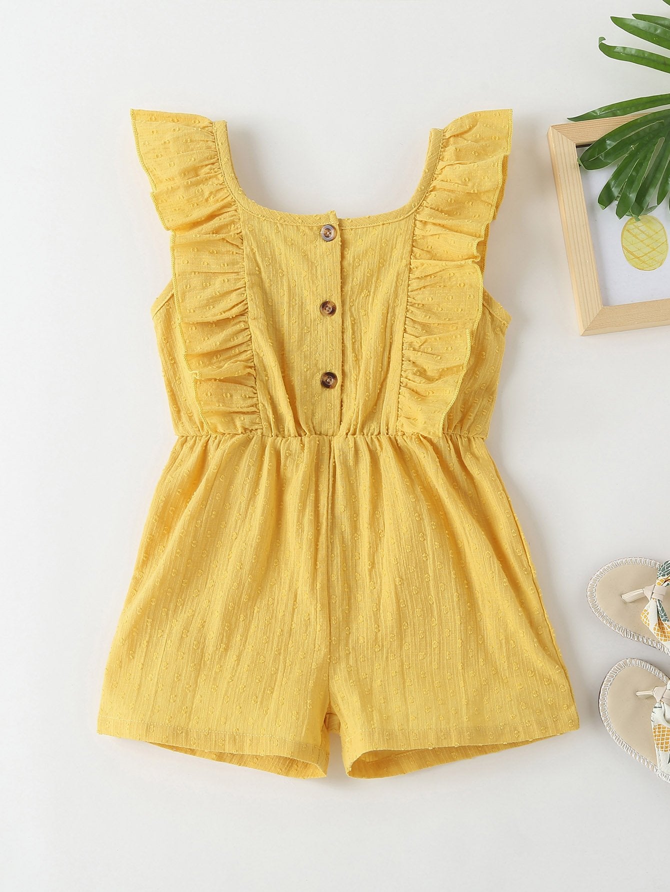 Girls' Jumpsuit Yellow Baby Girl Boutique Clothing Wholesale