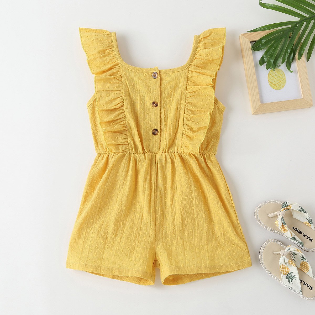 Girls' Jumpsuit Yellow Baby Girl Boutique Clothing Wholesale