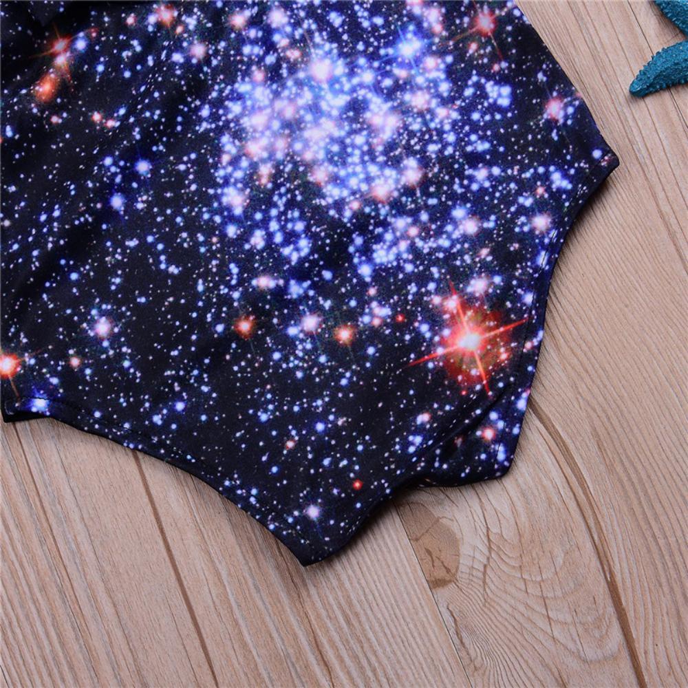 Girls'  Starry Sky Print One Piece Swimsuit Toddler One Piece Swimsuit