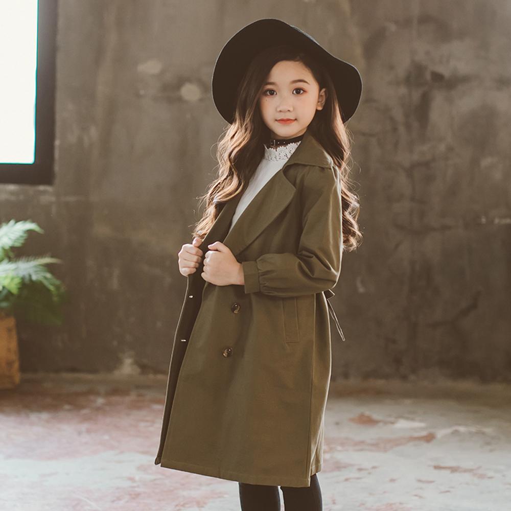 Girls' Windbreaker Jacket Mid-Length Coat Top Wholesale Childrens Clothing
