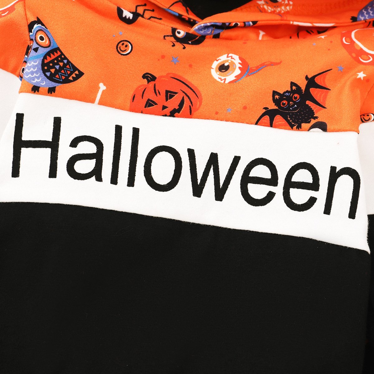 Halloween Long Sleeve Printed Hooded Top & Pants wholesale childrens clothing