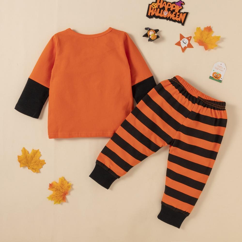 Boys Halloween Long Sleeve T-shirt & Striped Pants wholesale kids boutique clothing