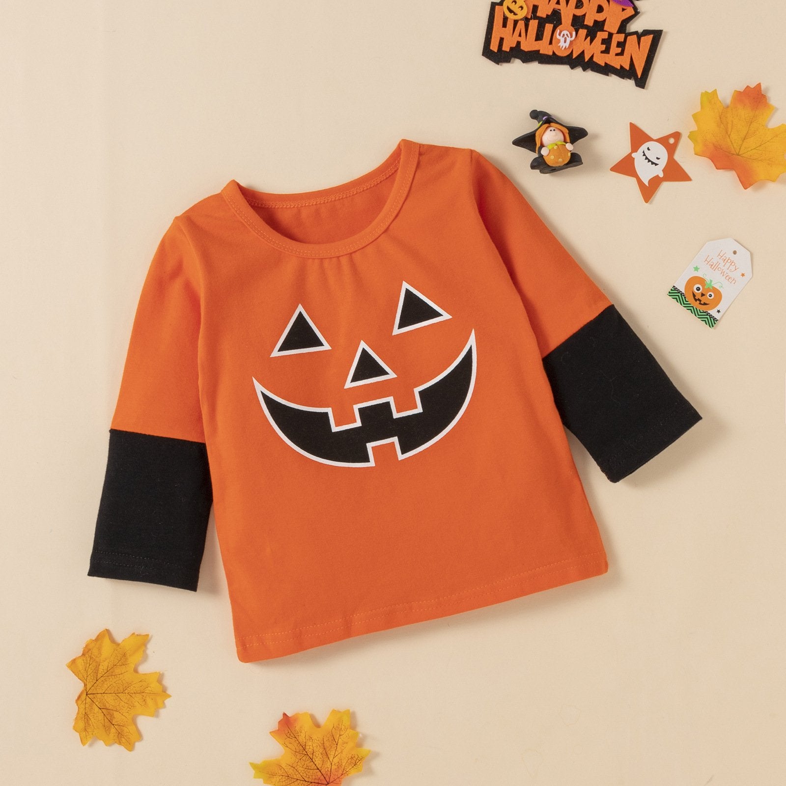 Boys Halloween Long Sleeve T-shirt & Striped Pants wholesale kids boutique clothing