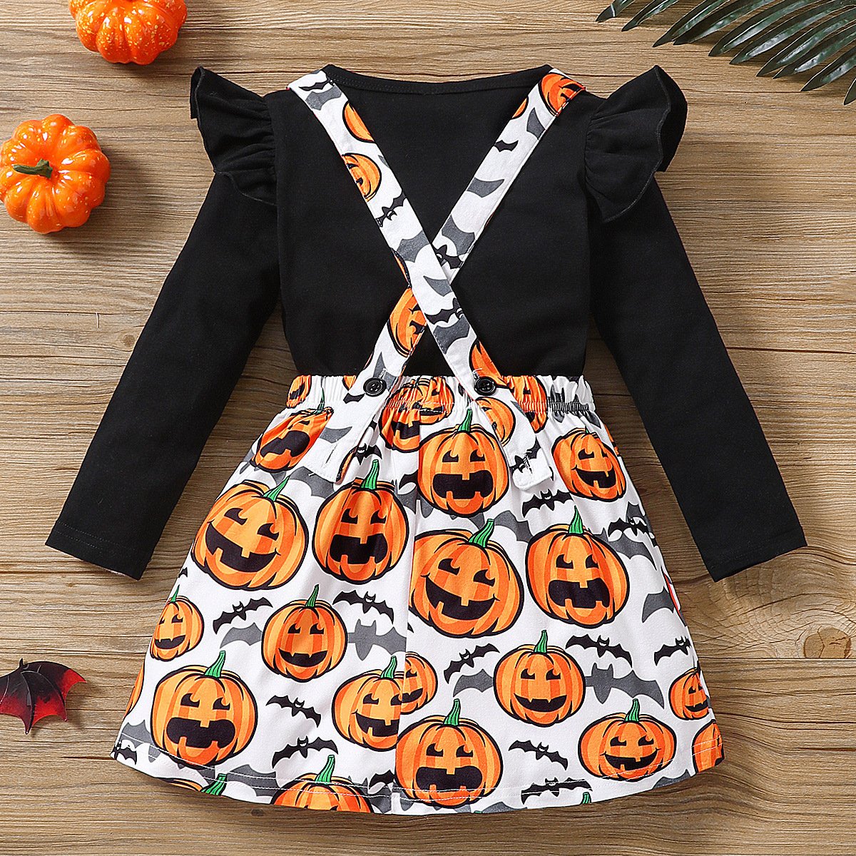 Girls Halloween Long Sleeve Top & Skirt children wholesale clothing