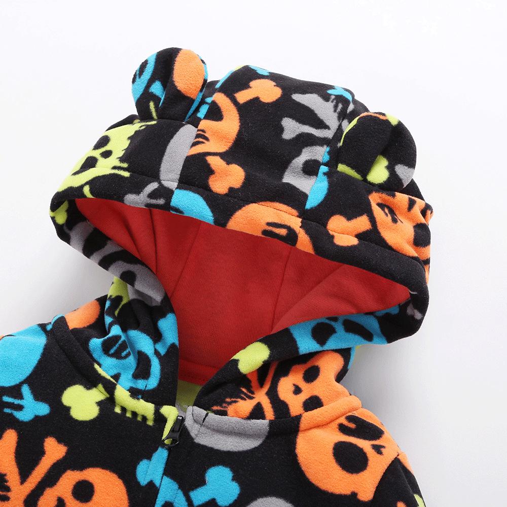 Baby Halloween Printed Long Sleeve Hooded Romper baby clothes wholesale distributors