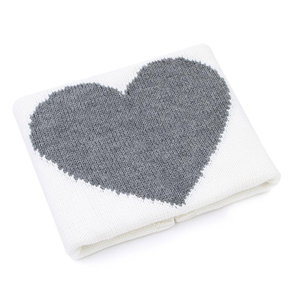 Baby Heart Printed Knitted Solid Wholesale Cute Baby Blankets