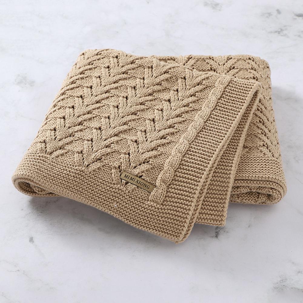 Baby Hollow-out Knitted Solid Color Wholesale Baby Blankets