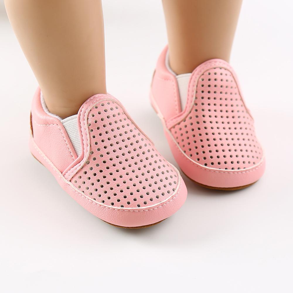 Unisex Hollow Out Slip-on Soft Solid Flats Baby Shoes Wholesale