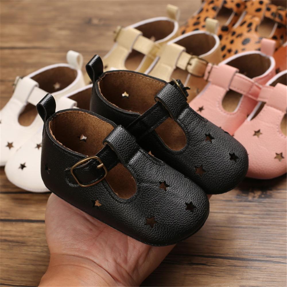 Baby Girls Hollow Out Star Leopard Adjust Buckle Sandals Kids Shoes Wholesale Suppliers