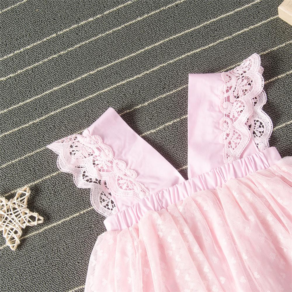 Girls Hollow Put Sleeveless Tulle Princess Dress Girls Clothing Wholesale