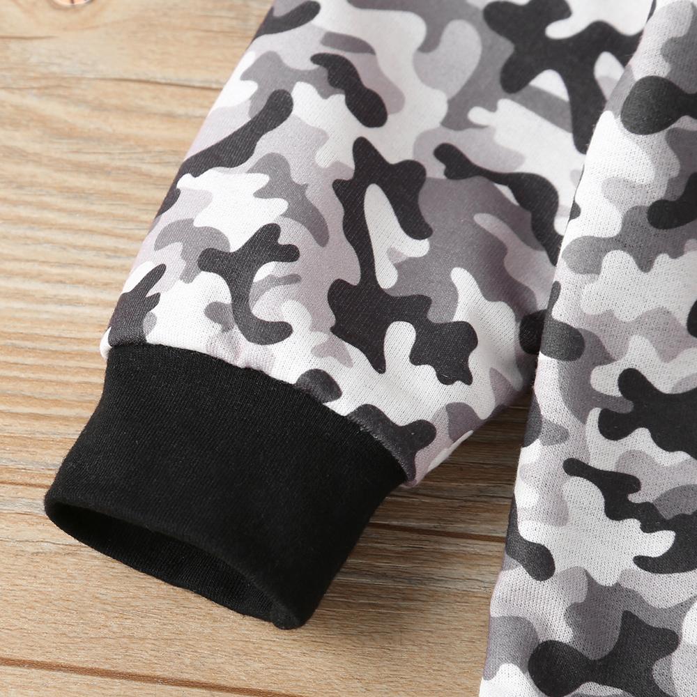 Baby Boys Hooded Camouflage Long Sleeve Top & Pants Wholesale Baby Clothes