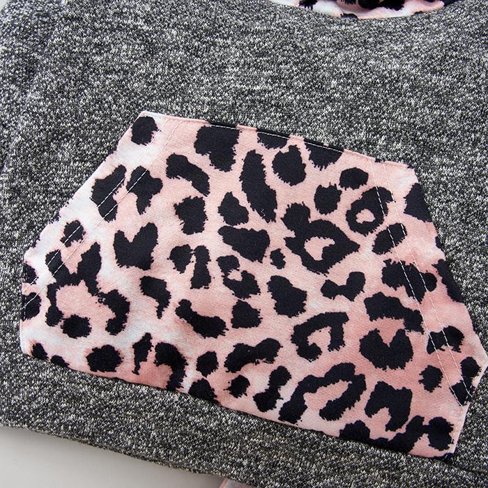 Baby Girls Hooded Leopard Long Sleeve Top & Pants baby wholesale clothing