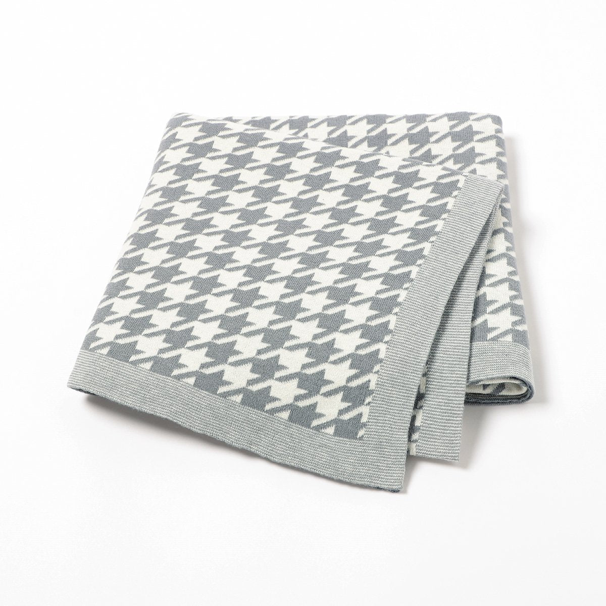 Houndstooth Jacquard Baby Quilt Knitted Blanket Baby Clothes Wholesale Distributors