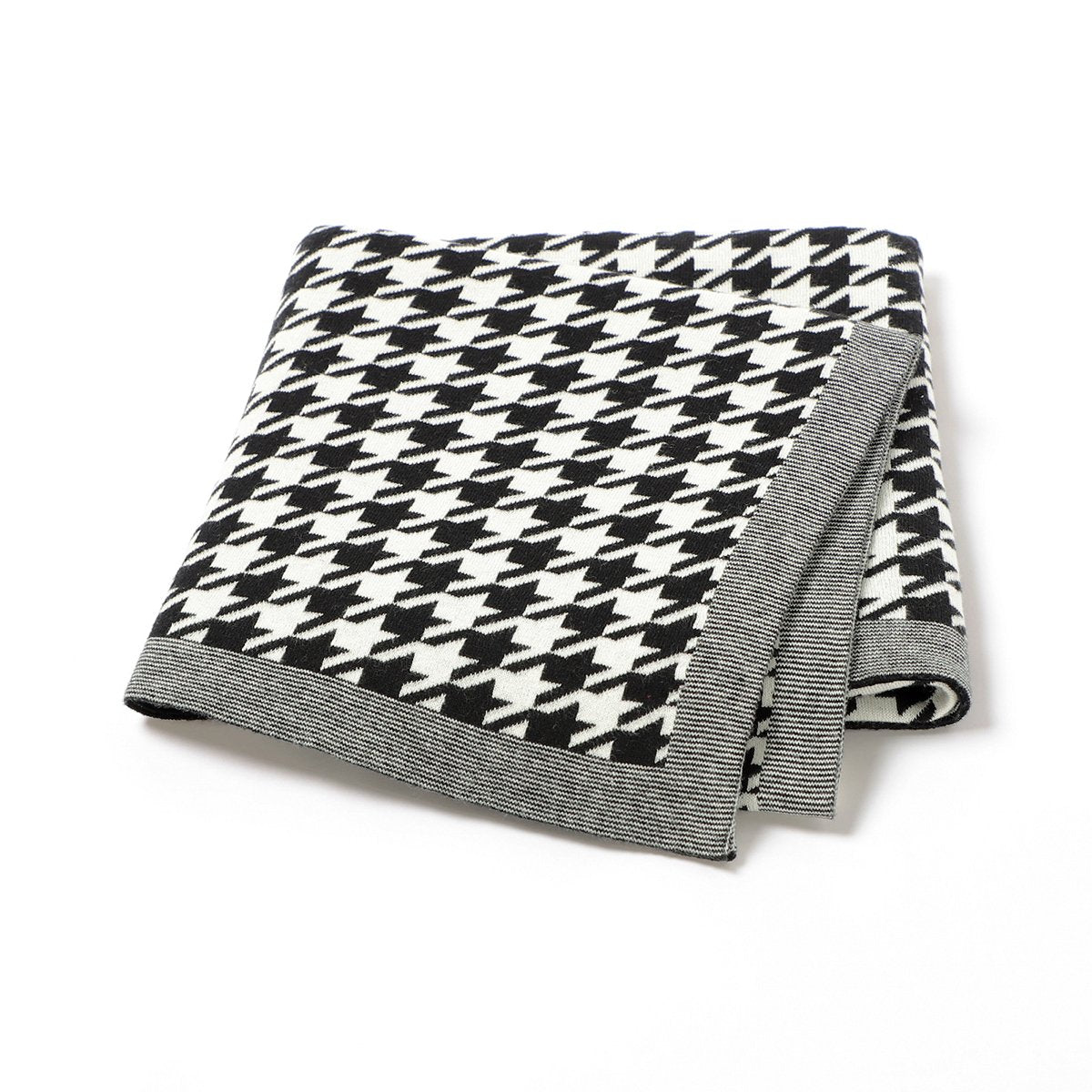 Houndstooth Jacquard Baby Quilt Knitted Blanket Baby Clothes Wholesale Distributors