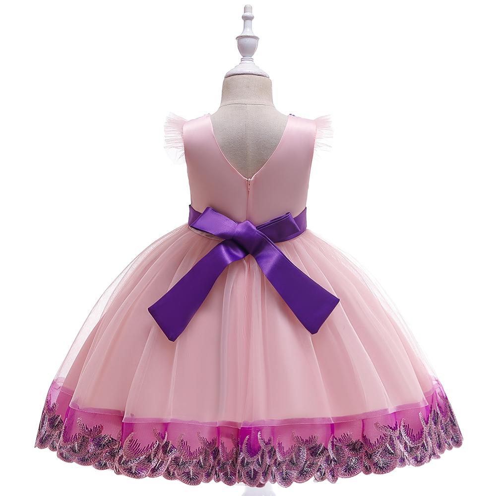Girl Lace Fly Sleeve Princess Dress