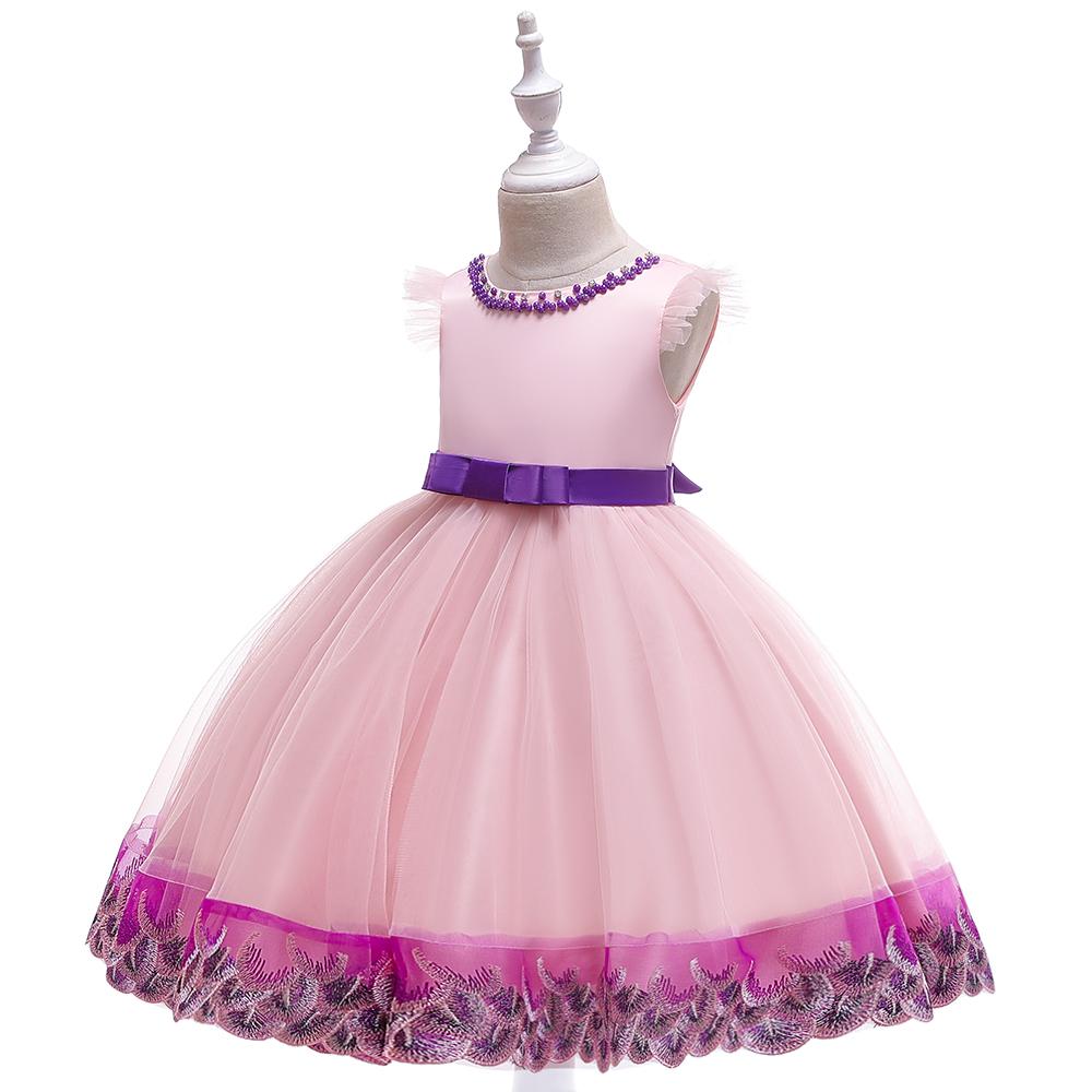 Girl Lace Fly Sleeve Princess Dress