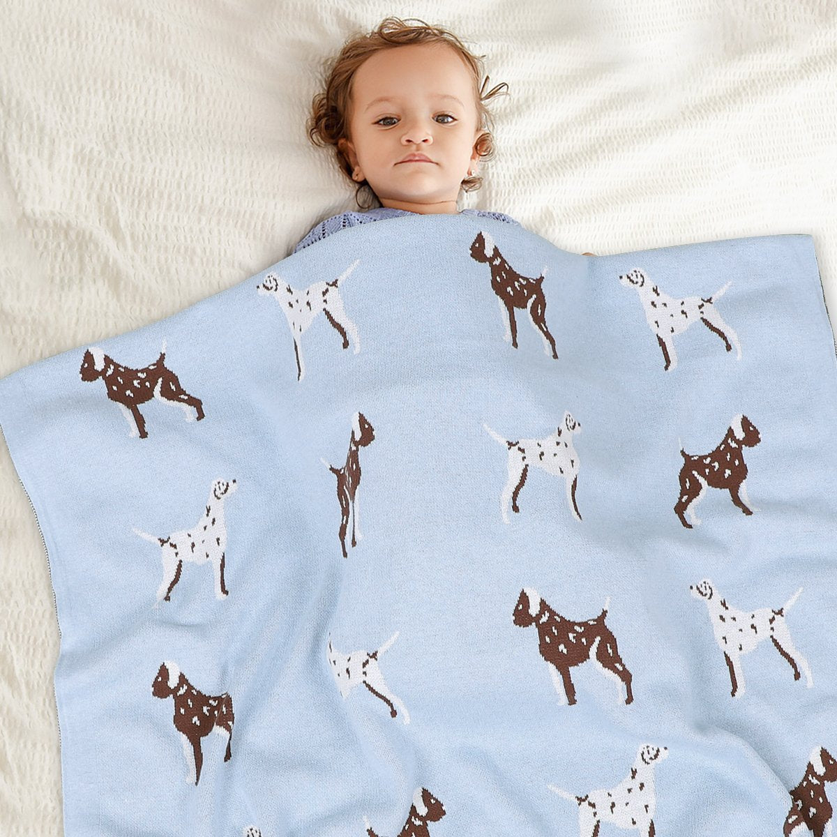 Infant Cartoon Puppy Dog Jacquard Quilt Blanket Wholesale Baby