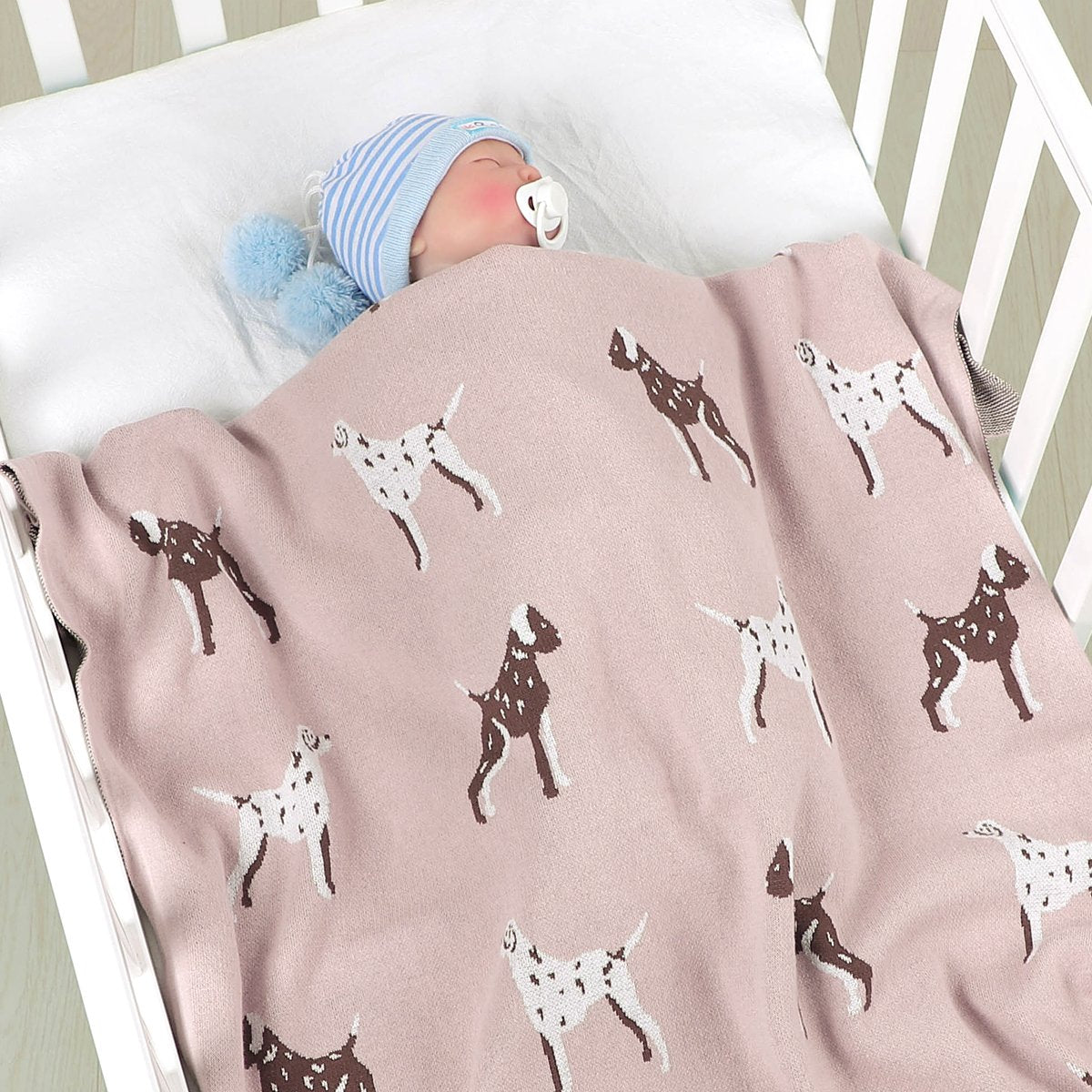 Infant Cartoon Puppy Dog Jacquard Quilt Blanket Wholesale Baby