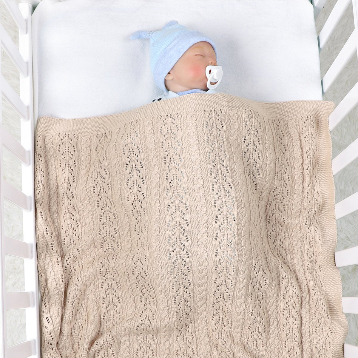 Infant Knitted Hollow Infant Hold Blanket Baby Stroller Cover Quilt Baby Clothes Wholesale