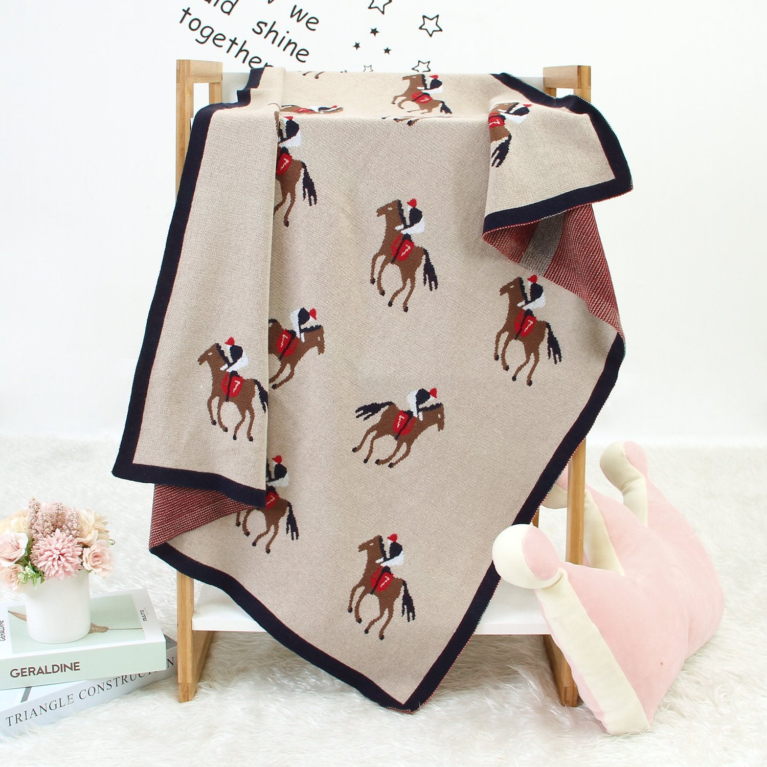 Infant Spring And Autumn Blanket Cartoon Knitted Blanket Baby Holding Blanket Baby Clothes Wholesale