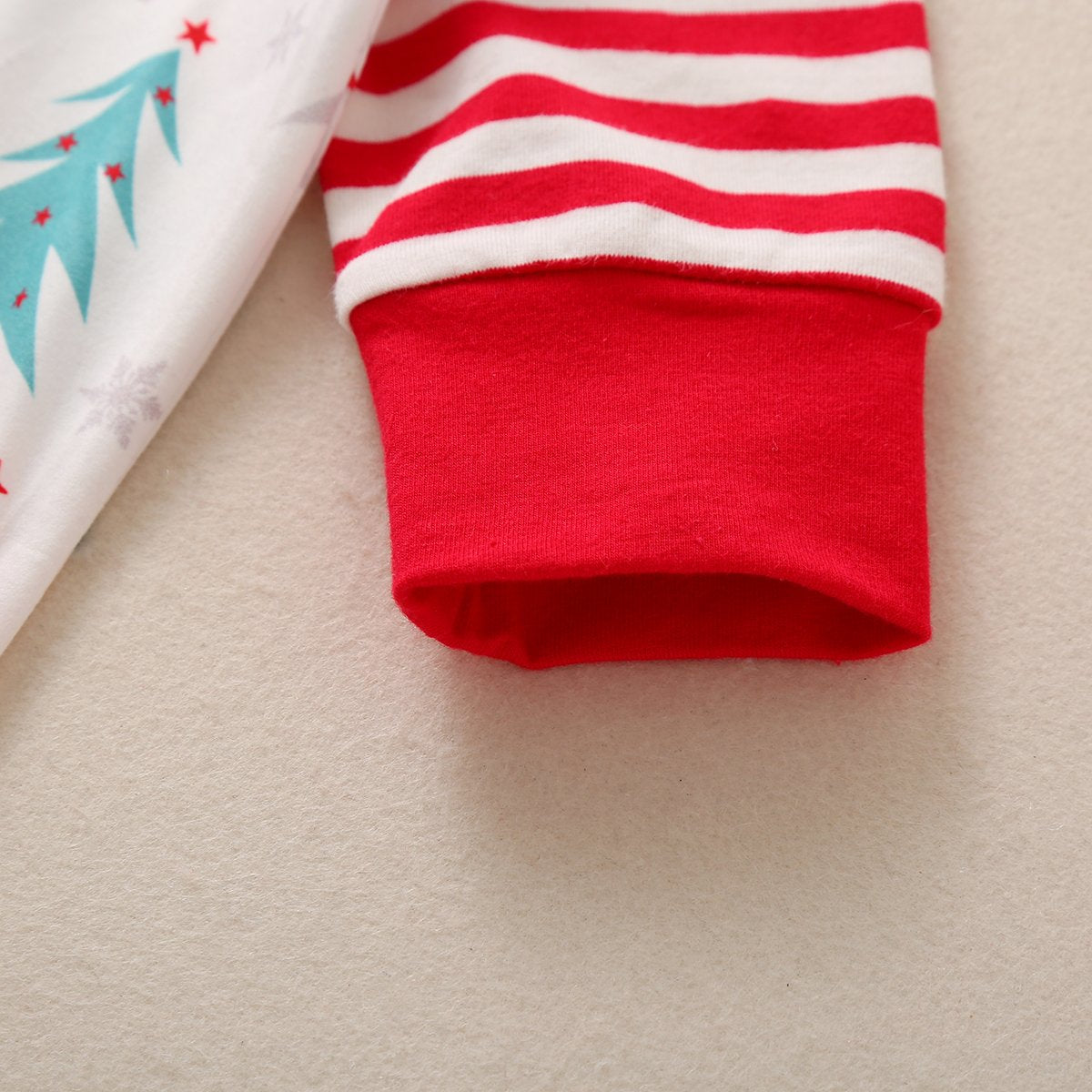 Christmas tree striped long-sleeved one-piece and headband wholesale