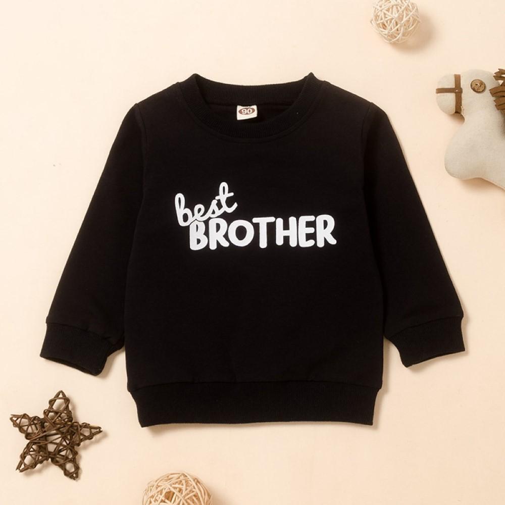 Boys Brother Lettter Printed Top Boys Wholesale Clothing