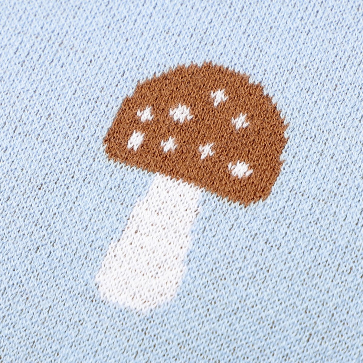 Knitted Cotton Mushroom Jacquard Baby Blanket For Infants Wholesale Baby