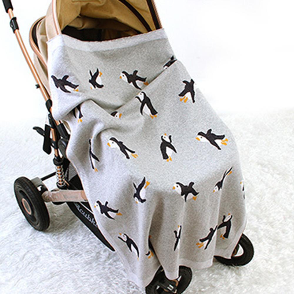 Baby Knitted Penguin Stroller Cover Cute Baby Blankets
