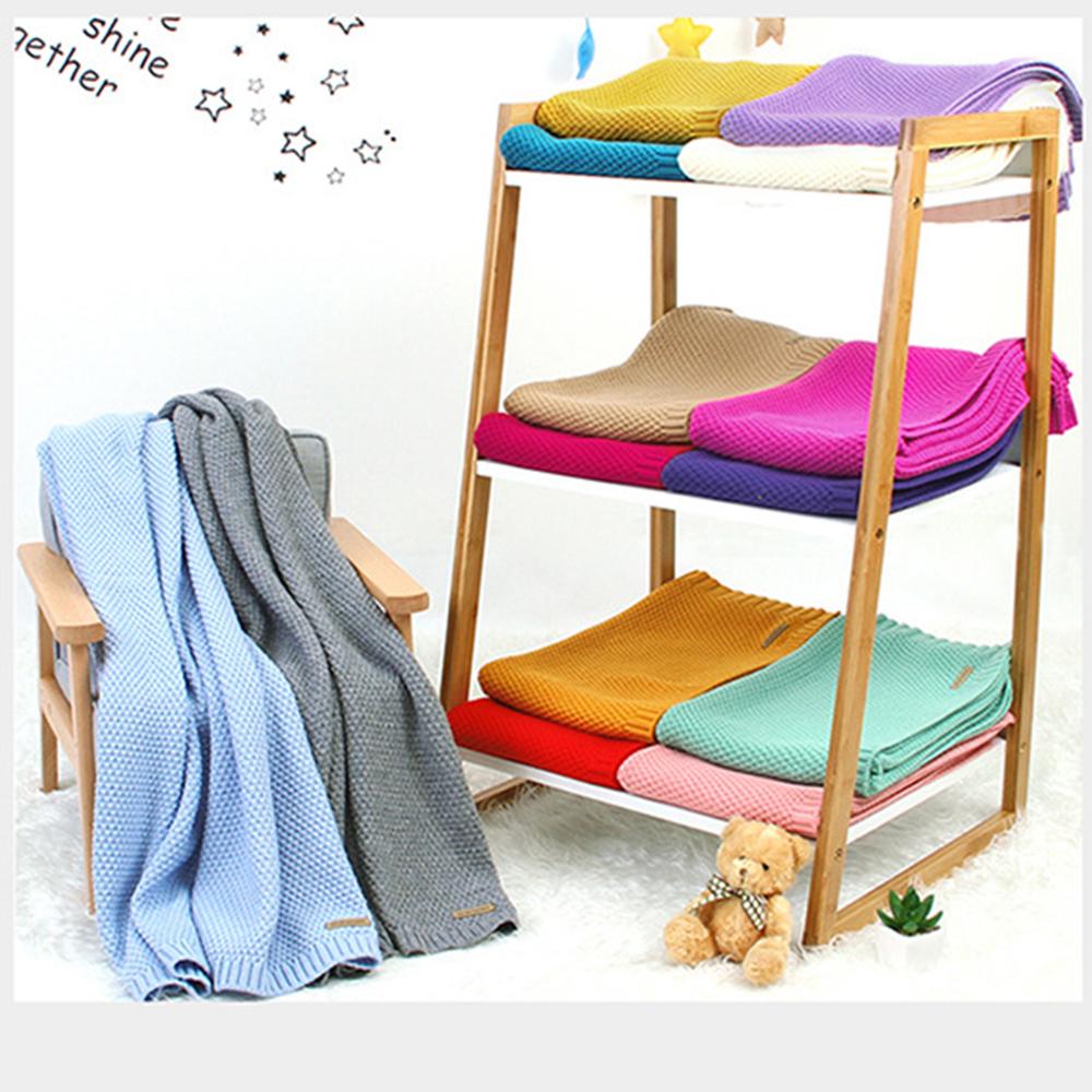 Baby Knitted Solid Windproof Blankets Wholesale Baby Blanket