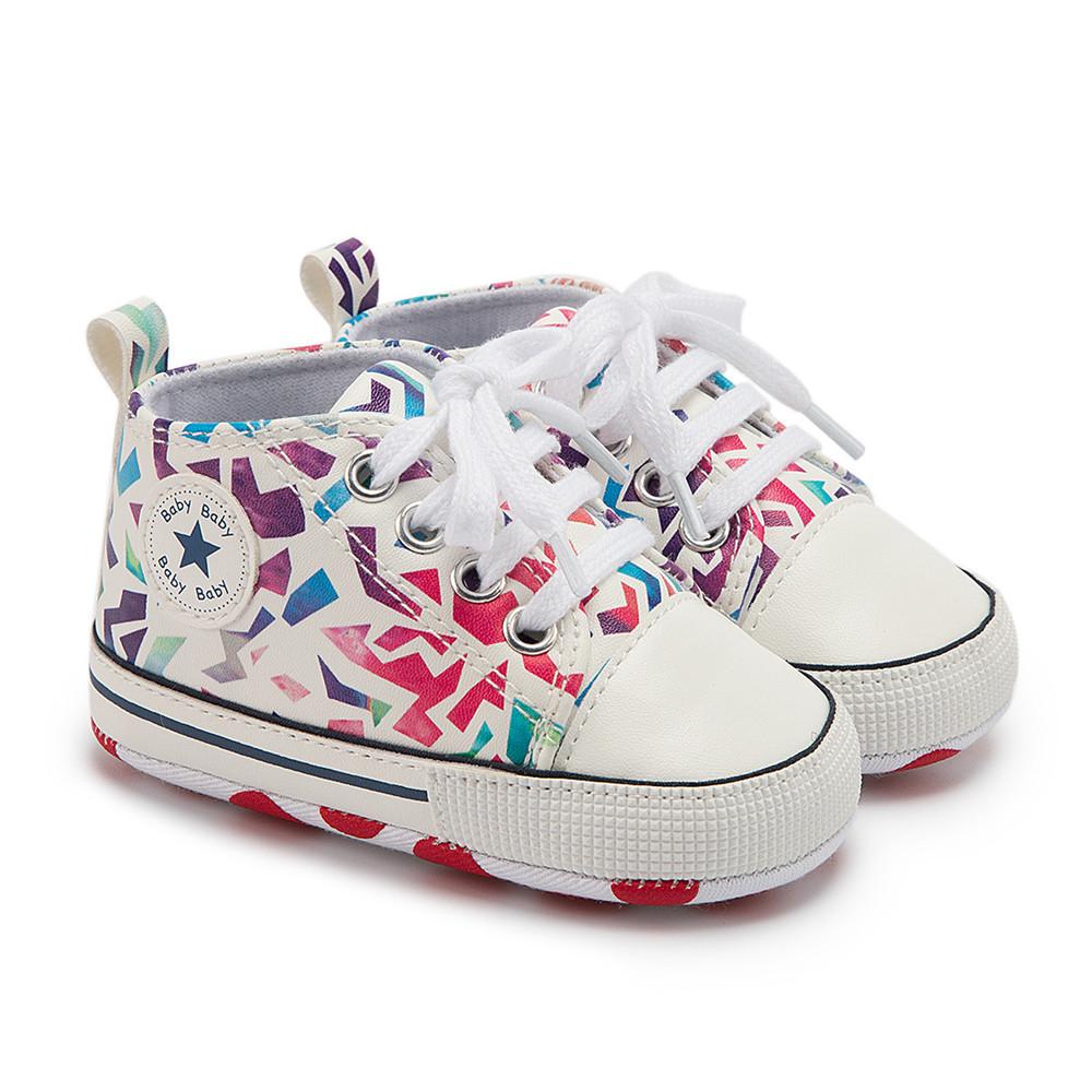 Unisex Lace Up Printed Casual Sneakers Children Shoes Wholesale