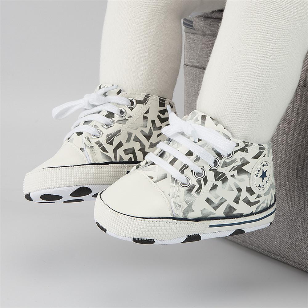 Unisex Lace Up Printed Casual Sneakers Children Shoes Wholesale