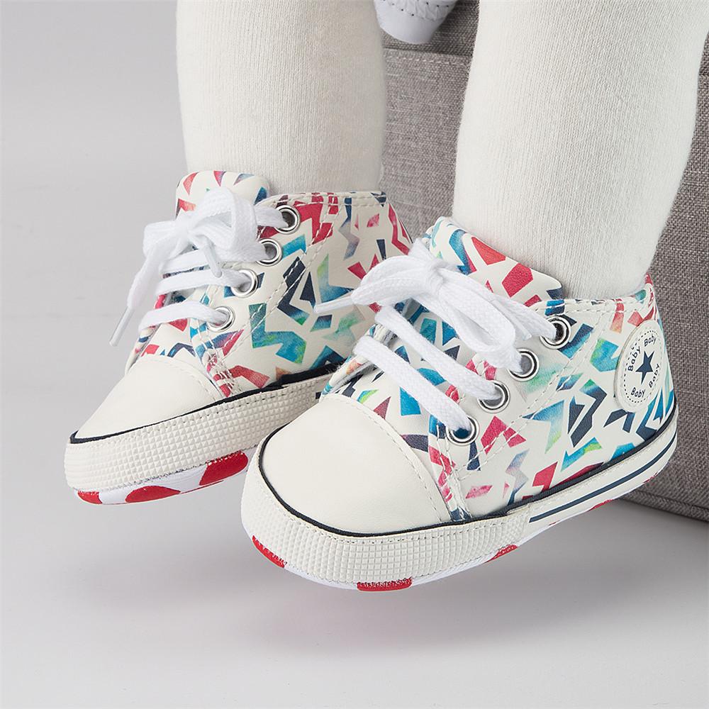 Unisex Lace Up Printed Casual Sneakers Children Shoes Wholesale