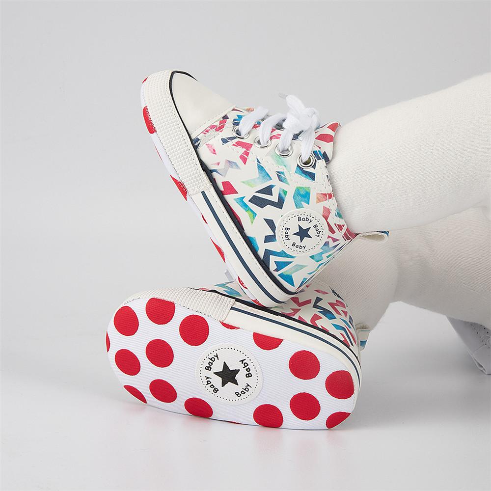 Unisex Lace Up Printed Casual Sneakers Children Shoes Wholesale