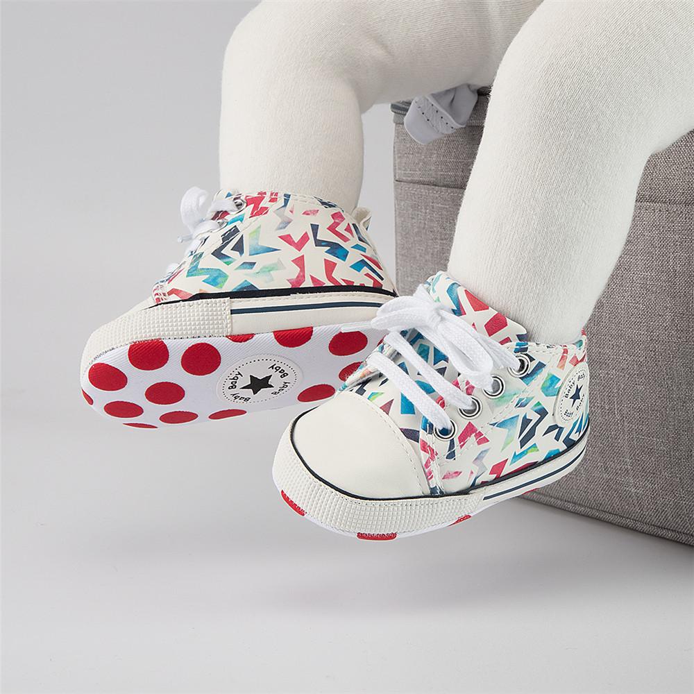 Unisex Lace Up Printed Casual Sneakers Children Shoes Wholesale