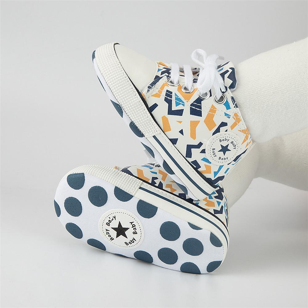 Unisex Lace Up Printed Casual Sneakers Children Shoes Wholesale