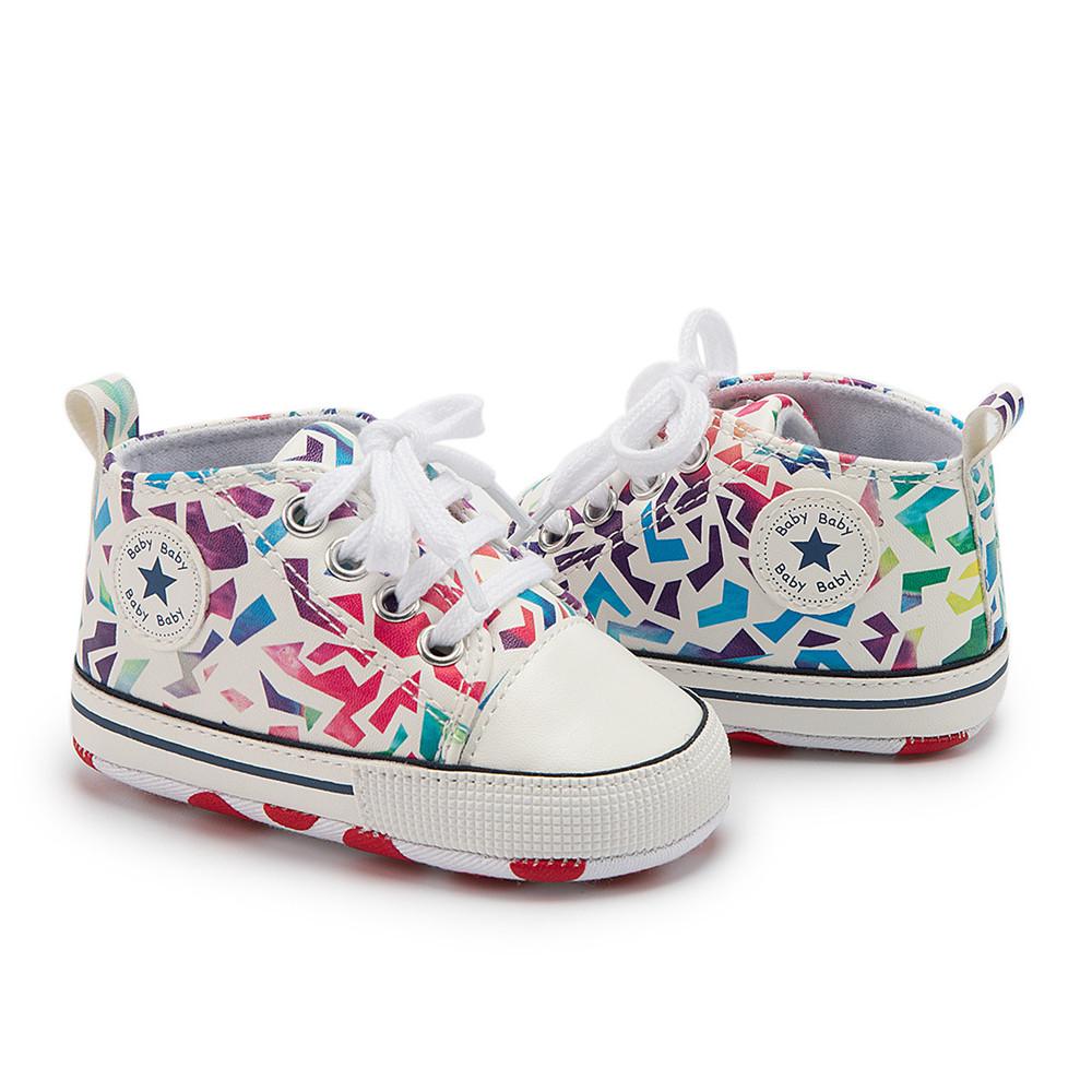 Unisex Lace Up Printed Casual Sneakers Children Shoes Wholesale