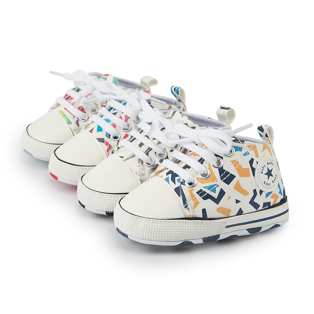 Unisex Lace Up Printed Casual Sneakers Children Shoes Wholesale