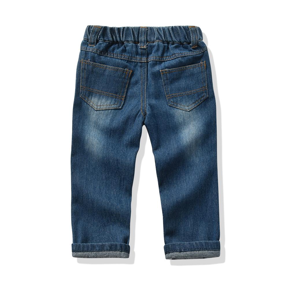 Toddler Boys Lapel Letter Short Sleeve Top & Jeans Boys Casual Suits