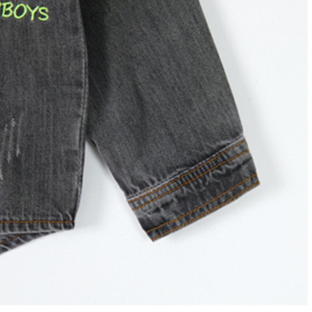 Boys Lapel Solid Denim Jackets Baby Boys Clothes Wholesale