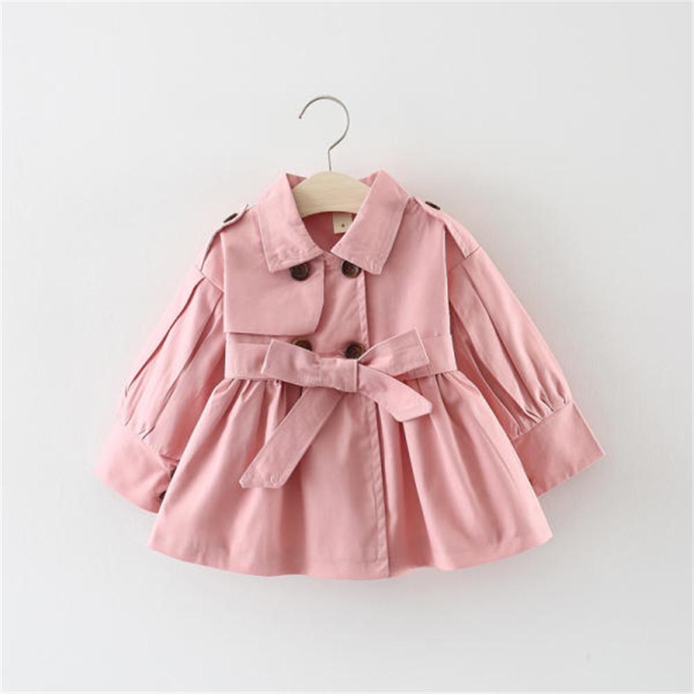 Girl Lapel Solid Long Sleeve Outerwear
