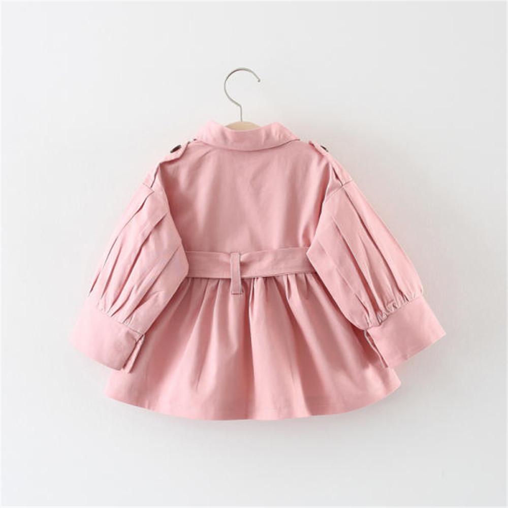 Girl Lapel Solid Long Sleeve Outerwear