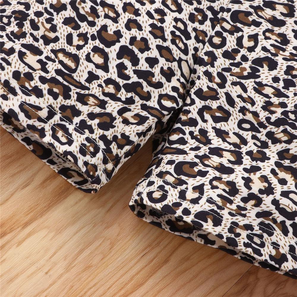 MOQ 2PCS Girls Leopard Letter Printed Shorts wholesale kids boutique clothing