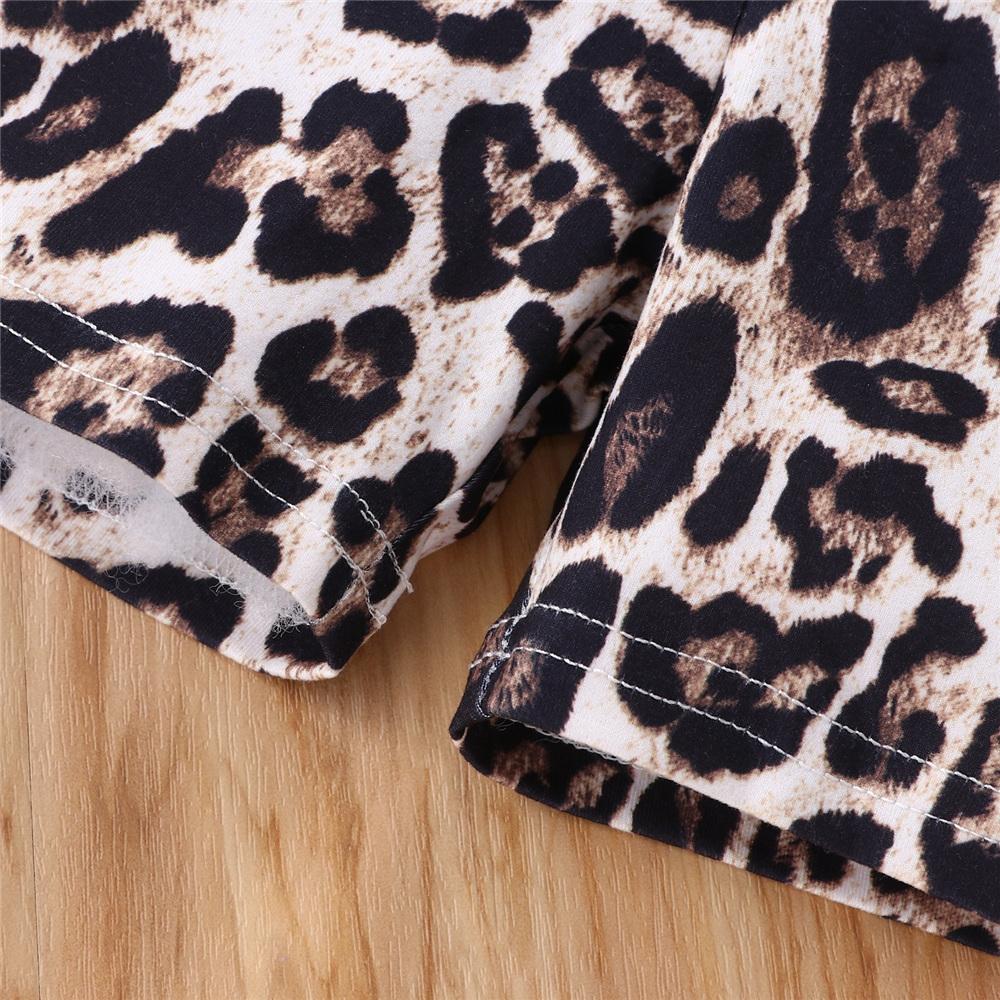 MOQ 2PCS Girls Leopard Letter Printed Shorts wholesale kids boutique clothing