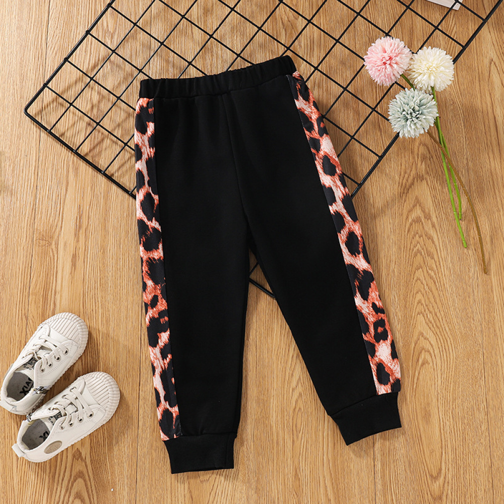 Girls Leopard Long Sleeve Fashion Top & Pants wholesale childrens clothing