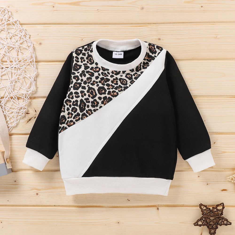 Girls Leopard Long Sleeve Top wholesale kids boutique clothing