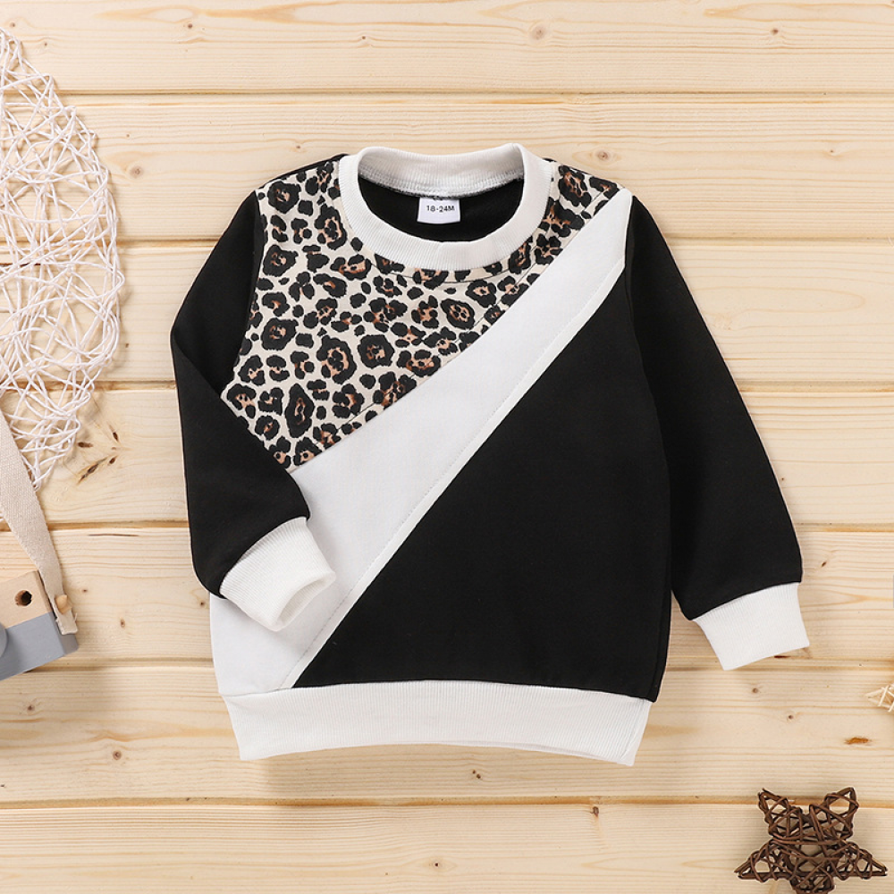 Girls Leopard Long Sleeve Top wholesale kids boutique clothing