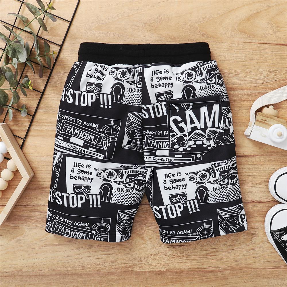 Boys Letter Cartoon Printed Casual Shorts Wholesale Boys Shorts