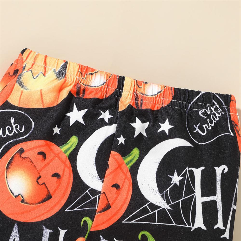 Baby Letter Long Sleeve Pumpkin Printed Romper & Pants & Hat Wholesale Baby Clothes